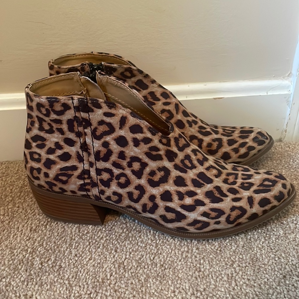 Low Cut Leopard Booties